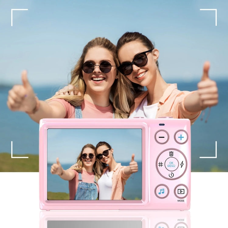 2.8-Inch Display Digital Camera 64MP 4K HD Camcorder With 18x Digital Zoom, White, Pink, Black 2.8-Inch Display Digital Camera 64MP 4K HD Camcorder With 18x Digital Zoom, White, Pink, Black